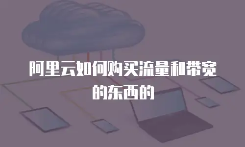 阿里云如何购买流量和带宽的东西的