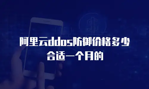 阿里云ddos防御价格多少合适一个月的