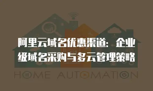 阿里云域名优惠渠道：企业级域名采购与多云管理策略