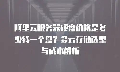 阿里云服务器硬盘价格是多少钱一个盘？多云存储选型与成本解析