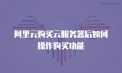 阿里云购买云服务器后如何操作购买功能