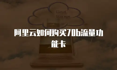 阿里云如何购买70b流量功能卡