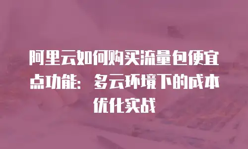 阿里云如何购买流量包便宜点功能：多云环境下的成本优化实战