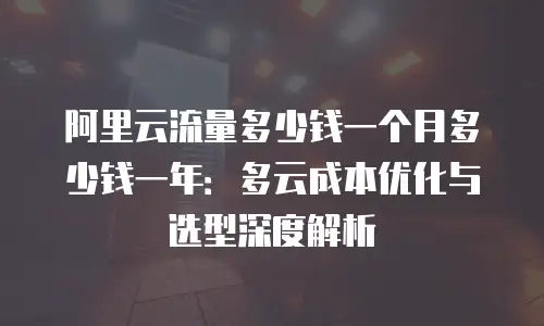 阿里云流量多少钱一个月多少钱一年：多云成本优化与选型深度解析