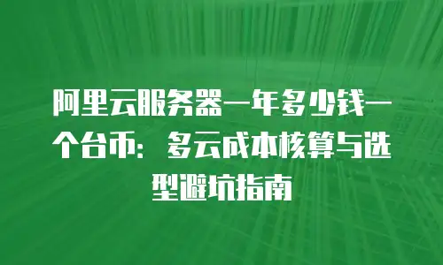 阿里云服务器一年多少钱一个台币：多云成本核算与选型避坑指南
