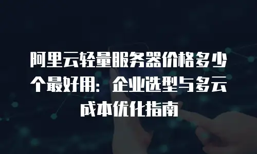 阿里云轻量服务器价格多少个最好用：企业选型与多云成本优化指南