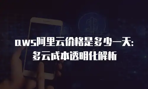 aws阿里云价格是多少一天：多云成本透明化解析