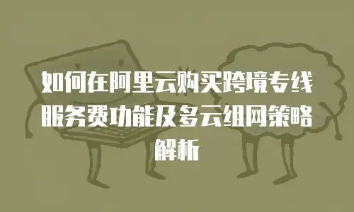如何在阿里云购买跨境专线服务费功能及多云组网策略解析