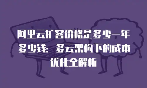 阿里云扩容价格是多少一年多少钱：多云架构下的成本优化全解析