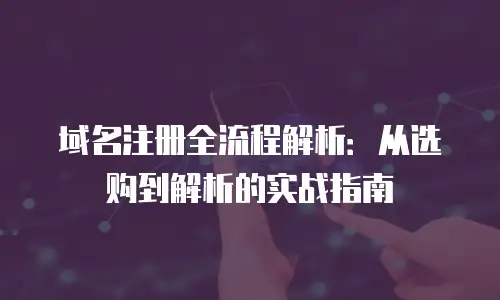 域名注册全流程解析：从选购到解析的实战指南