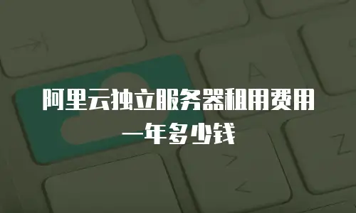 阿里云独立服务器租用费用一年多少钱