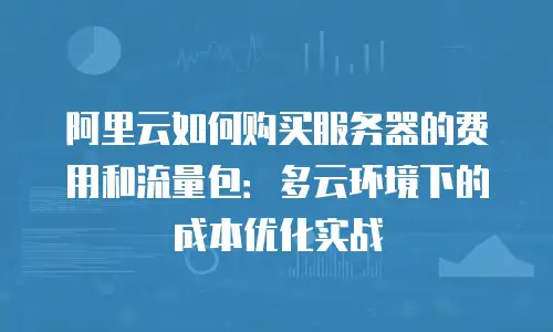 阿里云如何购买服务器的费用和流量包：多云环境下的成本优化实战