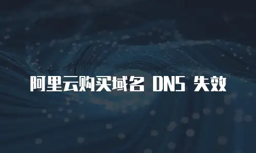 阿里云购买域名 DNS 失效