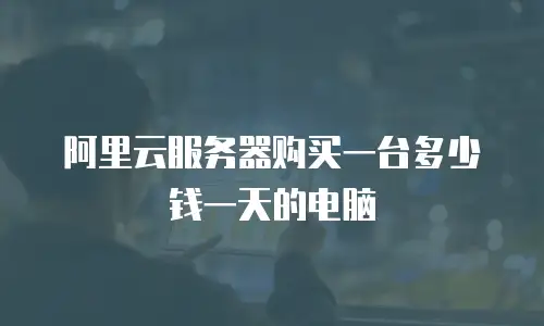 阿里云服务器购买一台多少钱一天的电脑