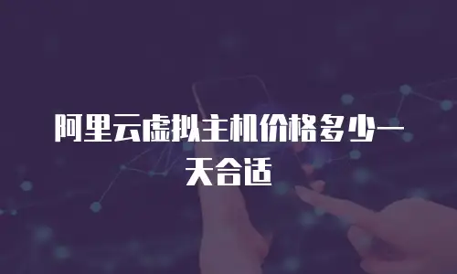 阿里云虚拟主机价格多少一天合适