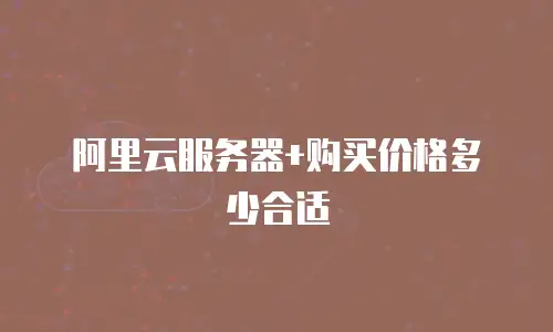 阿里云服务器+购买价格多少合适