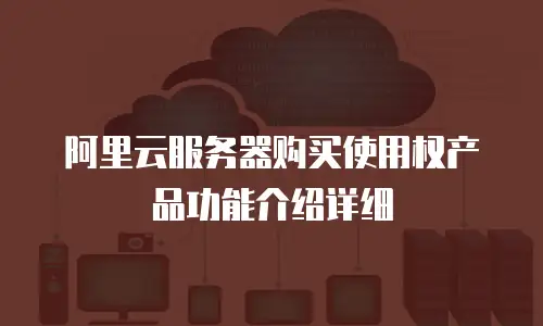 阿里云服务器购买使用权产品功能介绍详细