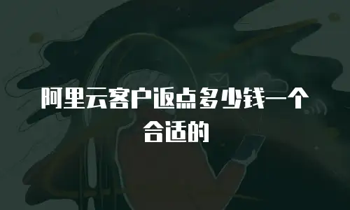 阿里云客户返点多少钱一个合适的