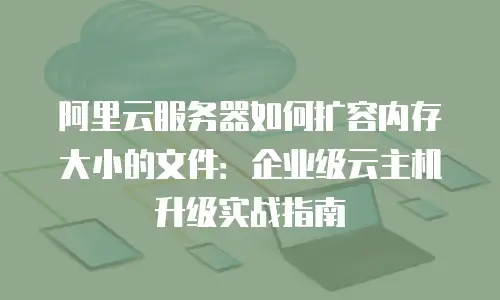 阿里云服务器如何扩容内存大小的文件：企业级云主机升级实战指南