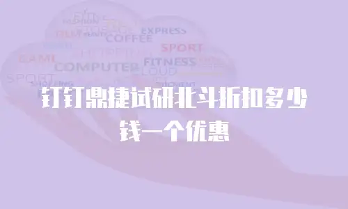 钉钉鼎捷试研北斗折扣多少钱一个优惠