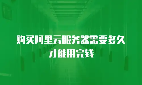 购买阿里云服务器需要多久才能用完钱