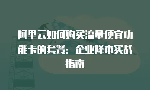 阿里云如何购买流量便宜功能卡的套餐：企业降本实战指南
