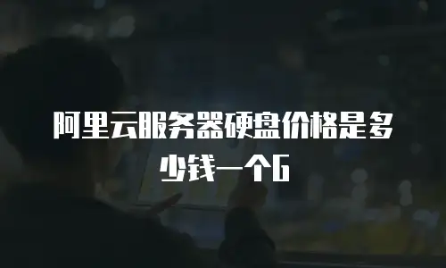 阿里云服务器硬盘价格是多少钱一个G