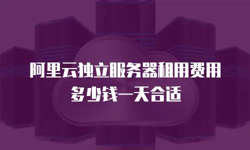 阿里云独立服务器租用费用多少钱一天合适