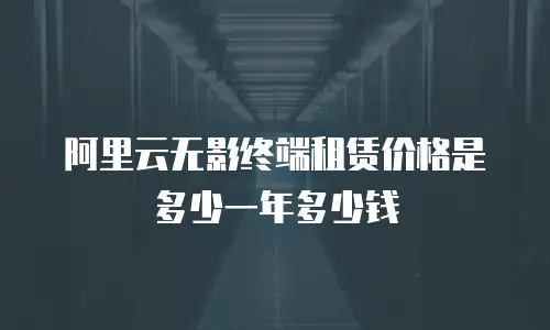 阿里云无影终端租赁价格是多少一年多少钱