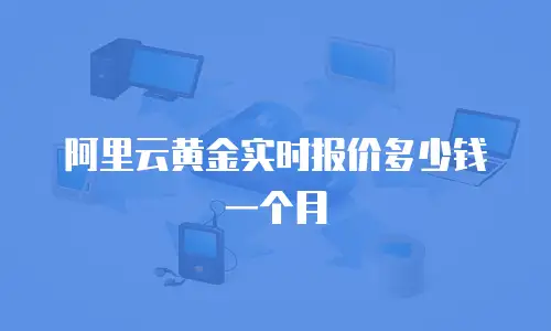 阿里云黄金实时报价多少钱一个月