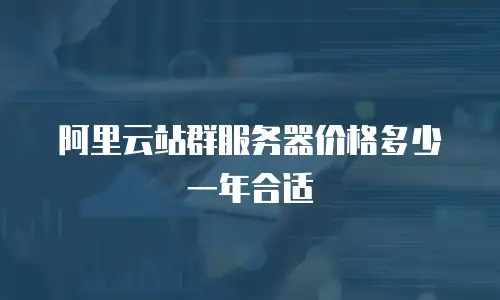 阿里云站群服务器价格多少一年合适