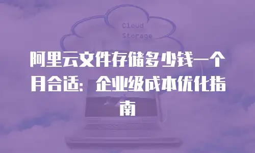 阿里云文件存储多少钱一个月合适：企业级成本优化指南