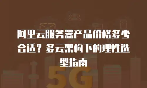 阿里云服务器产品价格多少合适？多云架构下的理性选型指南