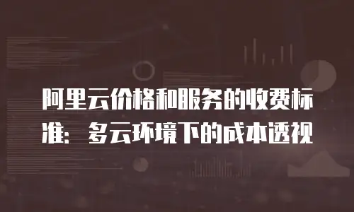 阿里云价格和服务的收费标准：多云环境下的成本透视