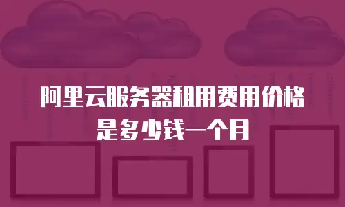 阿里云服务器租用费用价格是多少钱一个月