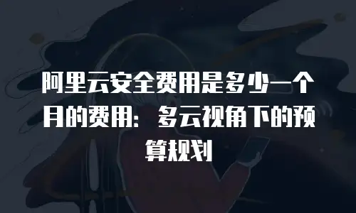 阿里云安全费用是多少一个月的费用：多云视角下的预算规划