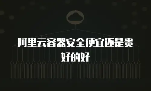 阿里云容器安全便宜还是贵好的好