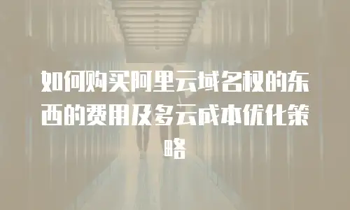 如何购买阿里云域名权的东西的费用及多云成本优化策略