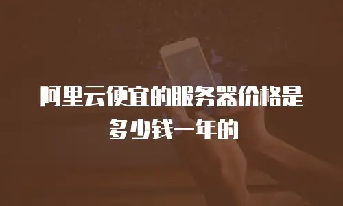 阿里云便宜的服务器价格是多少钱一年的