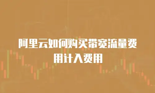 阿里云如何购买带宽流量费用计入费用