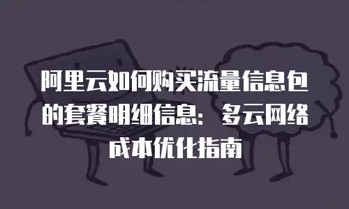 阿里云如何购买流量信息包的套餐明细信息：多云网络成本优化指南