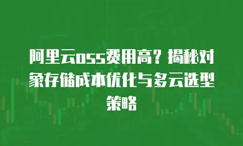 阿里云oss费用高？揭秘对象存储成本优化与多云选型策略
