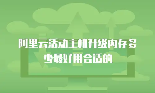 阿里云活动主机升级内存多少最好用合适的