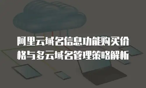 阿里云域名信息功能购买价格与多云域名管理策略解析