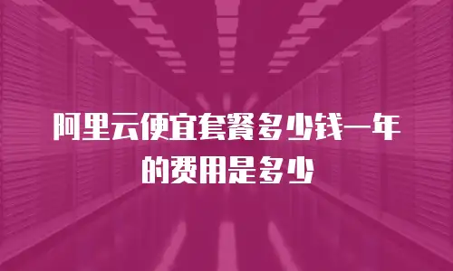 阿里云便宜套餐多少钱一年的费用是多少