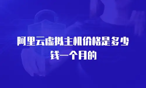 阿里云虚拟主机价格是多少钱一个月的