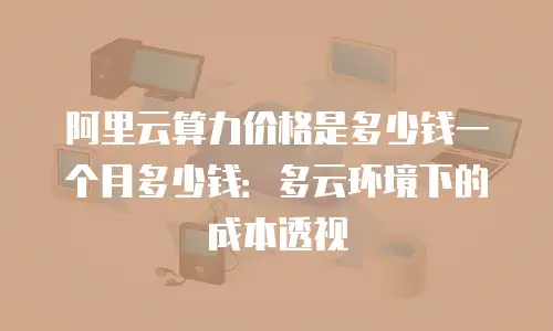 阿里云算力价格是多少钱一个月多少钱：多云环境下的成本透视