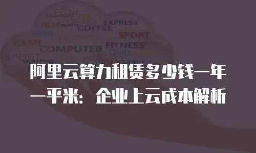 阿里云算力租赁多少钱一年一平米：企业上云成本解析