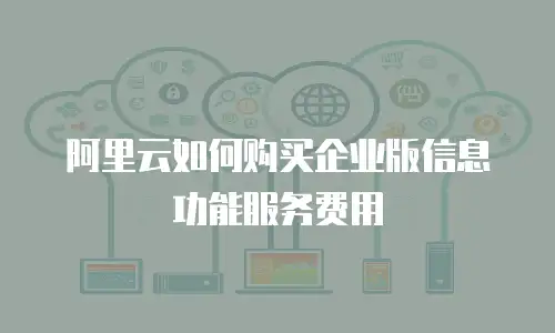 阿里云如何购买企业版信息功能服务费用