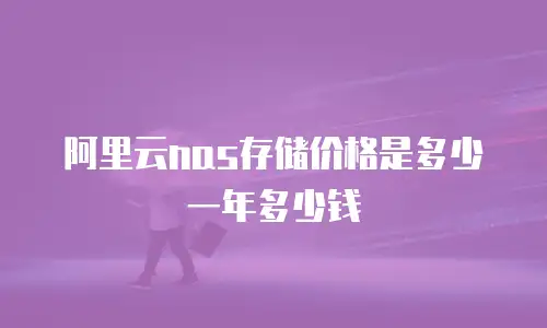 阿里云nas存储价格是多少一年多少钱